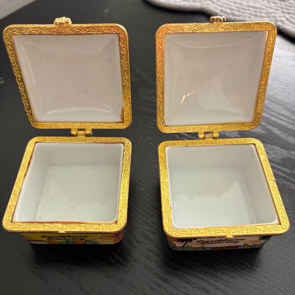 Caribbean Cruising Trinket Boxes - Vintage - Set of 2 EUC - Picture 6 of 8